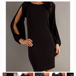 Black shift dress